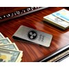 Elegant Elegant Money Clip Made of Brushed Stainless Steel Ripple