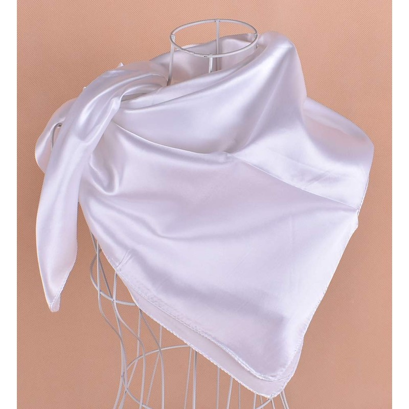 35" Womens Large Satin Square Scarf Silk Feeling Hair Wrapping