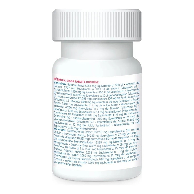 Tabletas Materna Vitaminas Minerales Tableta Sabor