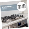 Hohopeti Replacement Gas Stove Knobs 3pcs Metal Knobs for Cooker