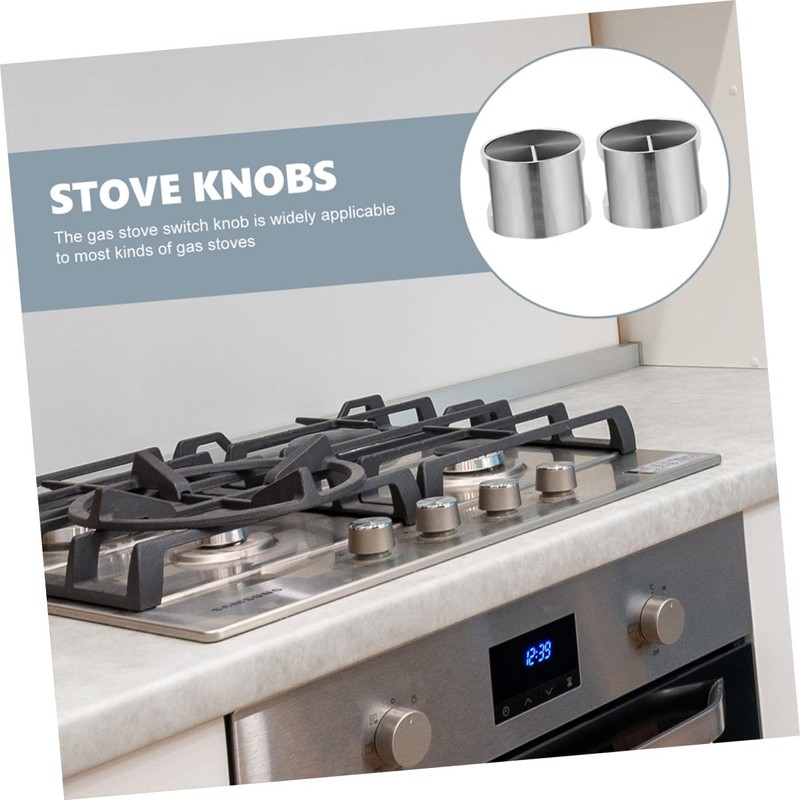 Hohopeti Replacement Gas Stove Knobs 3pcs Metal Knobs for Cooker