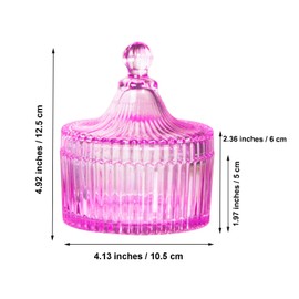 Body Powder Puff and Container, Glass Box for Dust Puff, Powder applicator with Case for Dusting powder (pink)