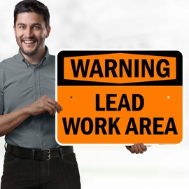 Warning Lead Work Area Osha Sign, 18x24 Inches, Rust Free .063 Aluminum, Fade Resistant, Made in USA by My Sign Center