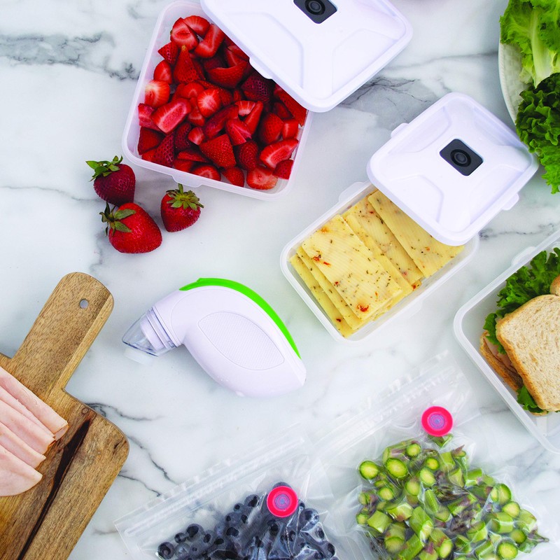 NESCO VS-09HH, Handheld Vacuum Sealer, White/Green