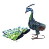 Metal Peacock Statue Realistic Easy DIY Assembly Beautiful Peacock Statue