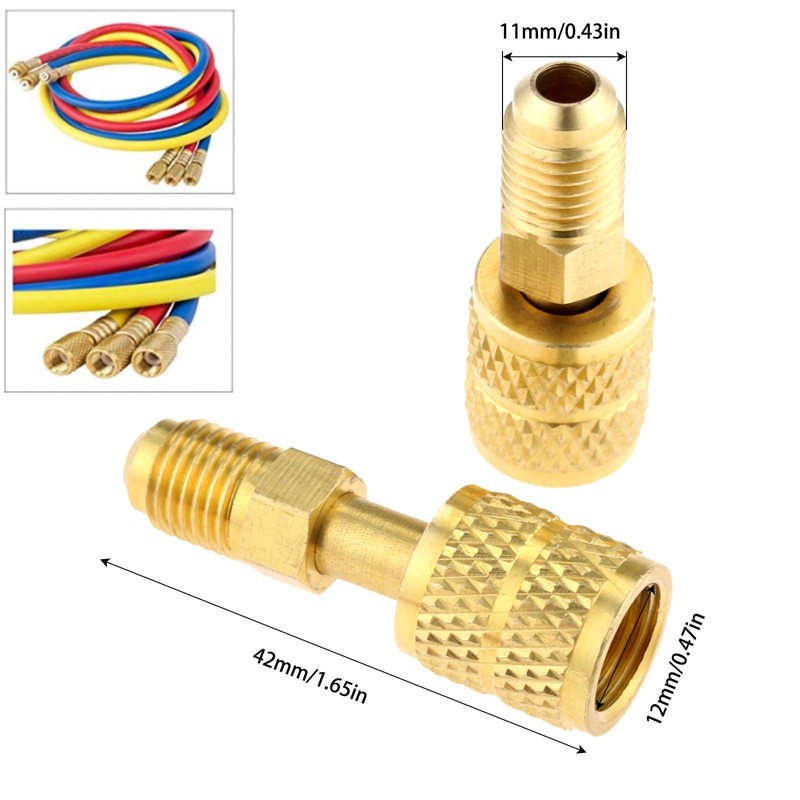 R410A Straight Swivel Adapter, R410A Mini Split Adapter 1/4‘’ SAE