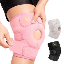 Bracoo - Rodillera para hombres y mujeres, manga de compresión ajustable, almohadilla rotuliana, tendón, dolor de artritis, desgarro del menisco,...  