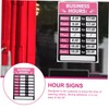 OHPHCALL Business Hours Sign Store Opening Hours Sign Stickers for
