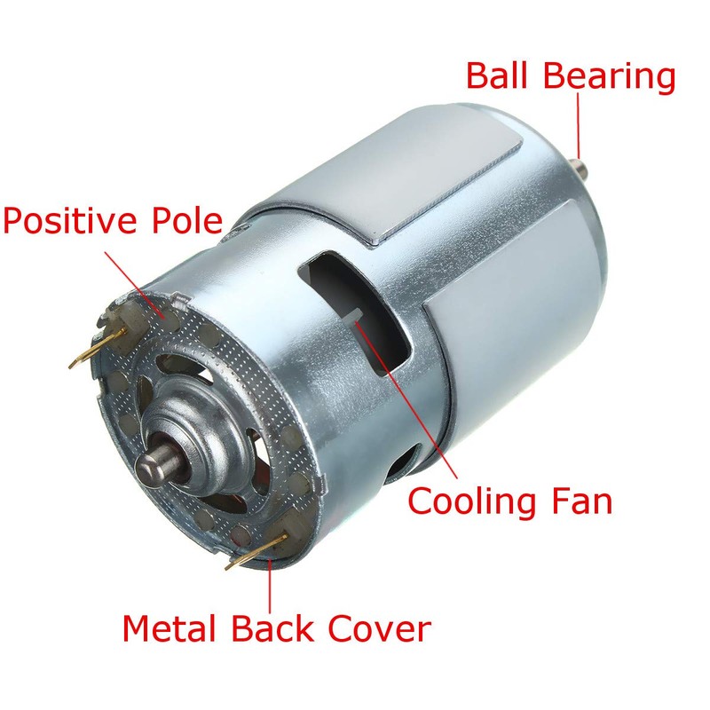 775 High Power DC Motor, DC 12V-24V 12000 RPM Large