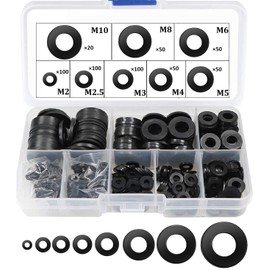 Beihuazi® 520 x Plastic Washers Nylon Spacers M2 M2.5 M3 M4 M5 M6 M8 M10 Black