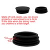 sourcing map Plastic Table Chair Leg Feet Oval Pipe Tube