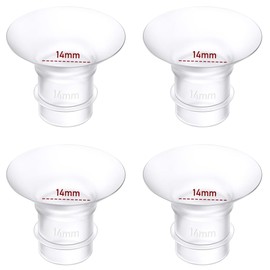 4PCS Flange Inserts 14mm Compatible with Momcozy M9/M6/M5/S12 Pro/S9 Pro/Medela/Spectra/Lansinoh/eufy/S21 24mm Breast Pump,Reduce 24mm Tunnel Down to Correct Size