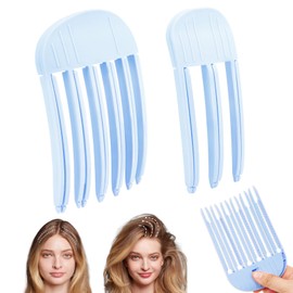 2Pcs Clips for Hair Volume 2 Size Natural Fluffy Hair Volume Tool for Woman No Crease Hair Root Lifting Instant Hair Volumizing Clips Without Damaging Hair（Blue）