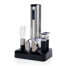 Wine Opener, Automatic Electric Wine Bottle Corkscrew Opener Set- Includes a Charging Wine Bottle Opener, Wine Aerator, Vacuum Wine Preserver, Storage Base, Foil Cutter & USB Cable