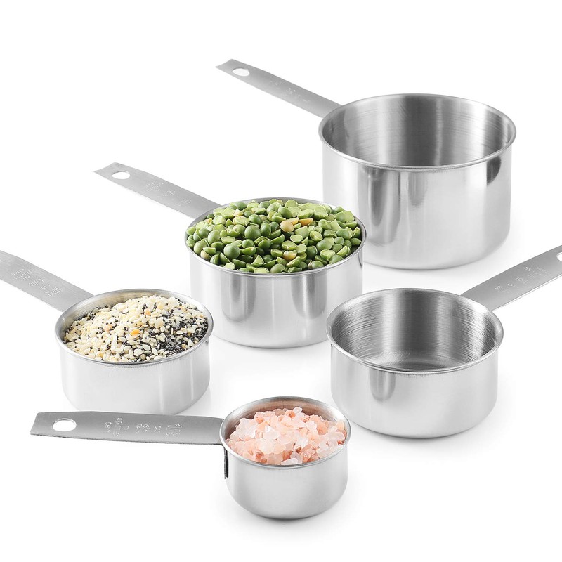 Stainless Steel Measuring Cups, Laxinis world 5 Piece Stackable Measuring