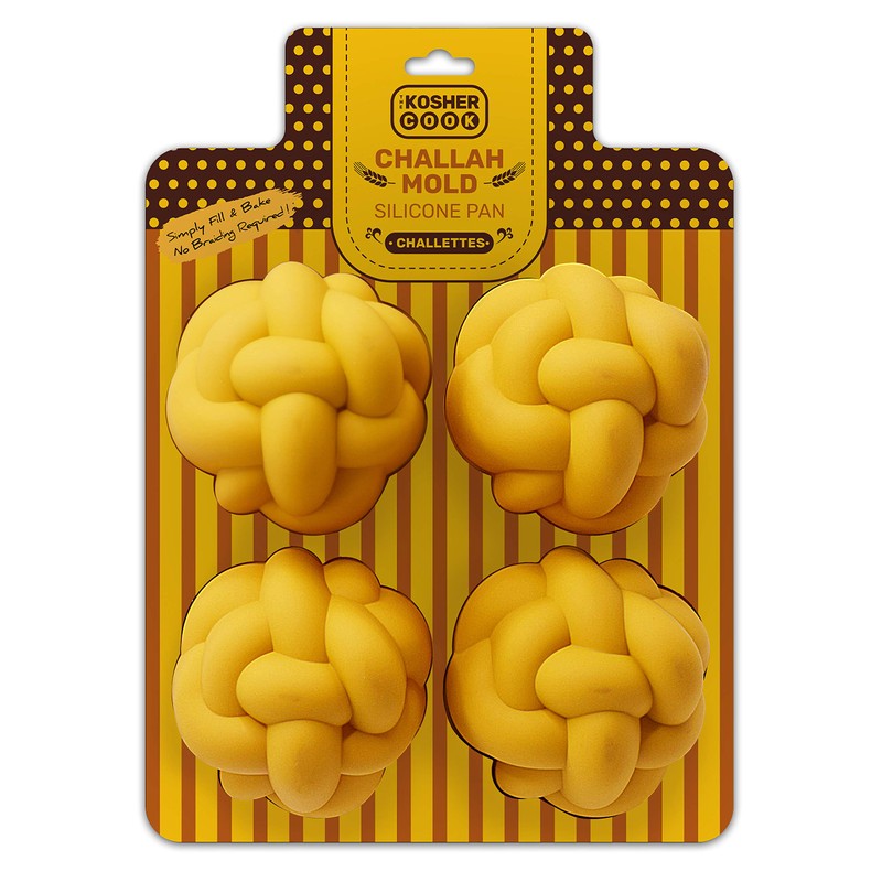 The Kosher Cook Silicone Braided Challah Mold - 4 Small