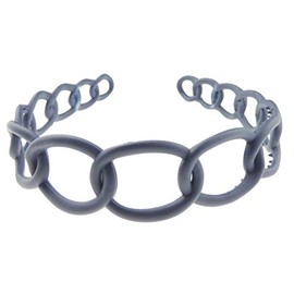 Girls Small Head Ladies Strong Stencil Cut Wide Headband Alice Band Chain Links (Matte Navy)