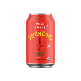 De La Calle Tepache - Mango Chili - Modern Mexican Soda - Craft Fermented Pineapple Sparkling Beverage - Certified Organic, Antioxidant Rich, Non-Alcoholic, Healthy Soda, Low Sugar, Low Calorie, Non-GMO