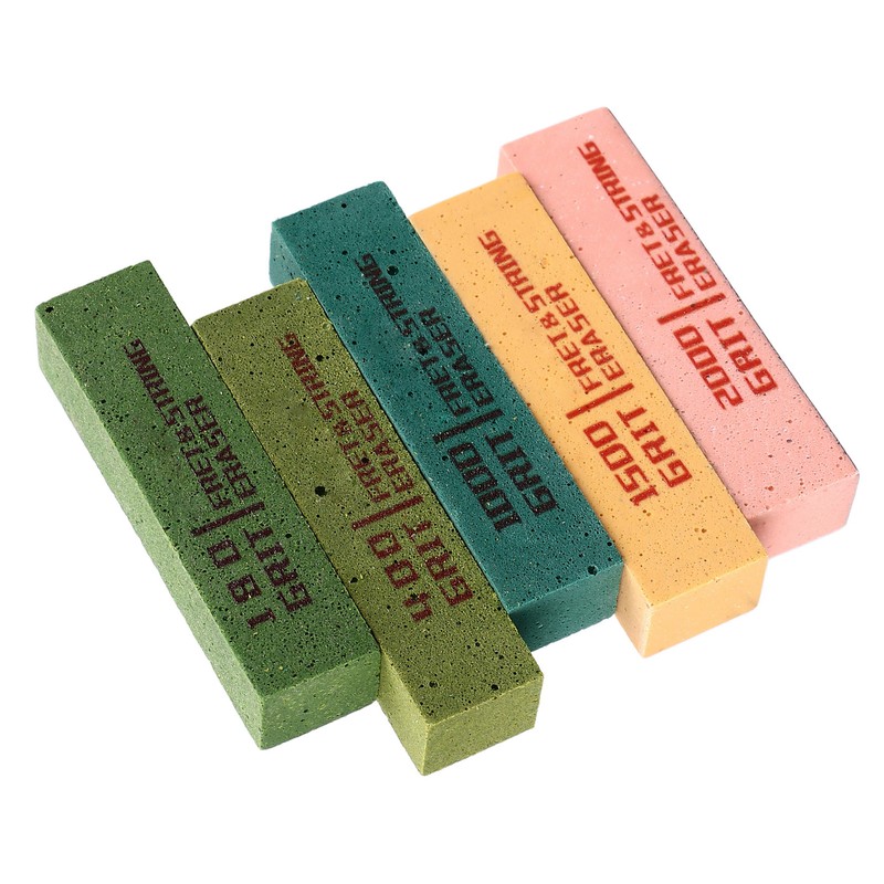 5Pcs Fret Eraser Dust Cleaner Fretboard Scrubber String Polishing Tool