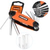 8-Piece Folding Hex Key Wrench Set Stainless Steel Repair Tools