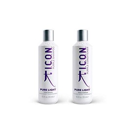 K I.C.O.N. Champú y acondicionador Pure Light Purple DUO de KICON, 8,5 oz. Fabricado en EE. UU.