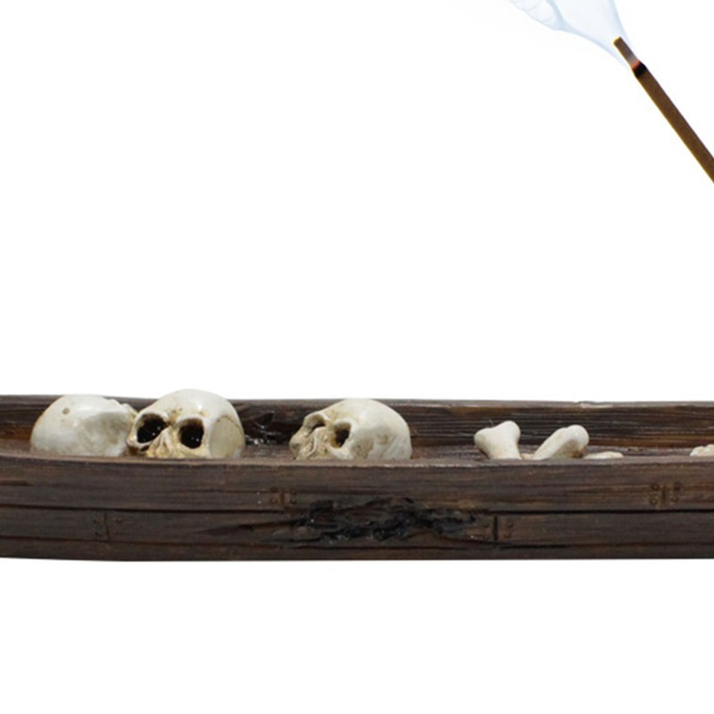 Skeleton Boat Incense Burner Holder Creative Incense Ash Catcher Tray