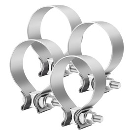 EVIL ENERGY 3.5 inch Exhaust Clamp, 3 1/2" Narrow Band Muffler Clamp Stainless Steel for Heavy-duty Exhaust systems, Downpipes, Catback Exhausts, Mufflers,Tailpipes 4 Pack