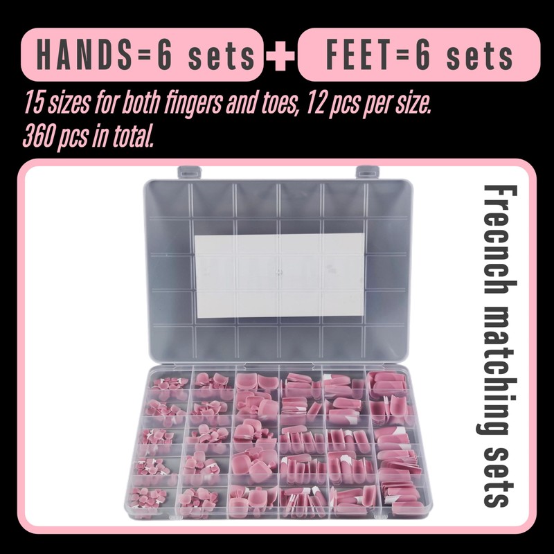 NOVO OVO French Tip Hand and Toe Nail Tips Press