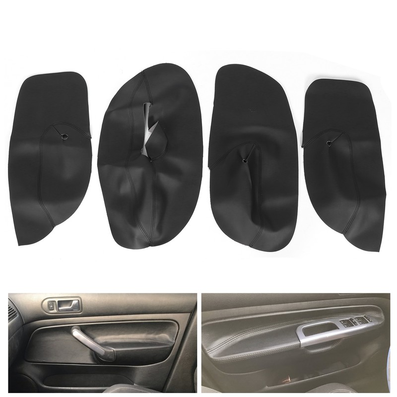 Car Door Armrest Cover Microfiber Leather Trim Sticker Fit for