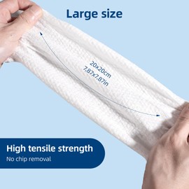 200 Stück Gesichtsreinigungstücher, Einweg Baumwoll Abschminktücher Ultraweich Einmalwaschlappen für Empfindliche Haut, Babytücher, Hautpflege, Make-up-Entfernung, Reinigung