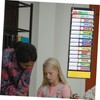 jojofuny Daily Class Schedule Pocket Chart Dual-sided Teacher Organizer Dry-eraser