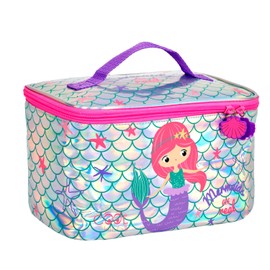 PERLETTI Kinder Lunchbox Einhorn Meerjungfrau - Brotbeutel Lunchbag Kleine Mädchen Rosa Silber - Thermo Isoliertasche Brotdose 5L Weich für Kindergarten Grundschule - 15x23x15 cm (Meerjungfrau)