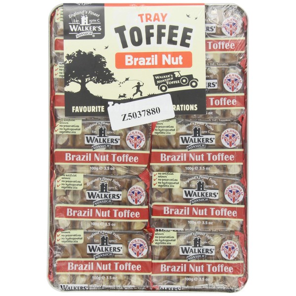 Walkers Brazil Nut Toffee, 3.5-Ounce Packages (Pack of 10)