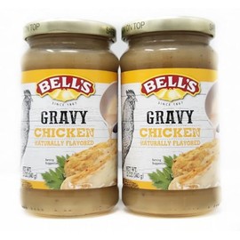 2 Pack of Naturally Flavored Gravy 12oz Jars Bell's since 1867 (Chicken)