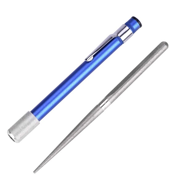 Knife Sharpener Rod,Professional Multipurpose Sharpening Stone Pen Type Diamond Knife Sharpener Stick for Outdoor Kitchen