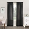 Megachest a pair of slot top voile curtains (Black, 56"