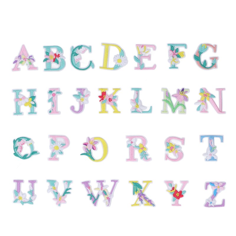 26 Letter Patches DIY Combinations Embroidered Patch Easy Ironing Soft
