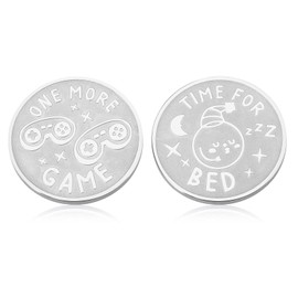 Funny Coin Decision Destiny Flip Coin Gift for Him Gamers Boyfriend Son Boys Men Decision Maker Coin for Game Lover Fan Teen Daughter Gaming Double Sided Birthday Valentines Day Gift for Him Her