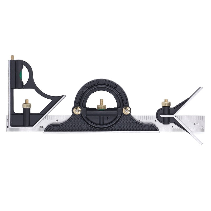 300MM Combination Square Length Depth Angle Measuring Ruler Stainless Steel