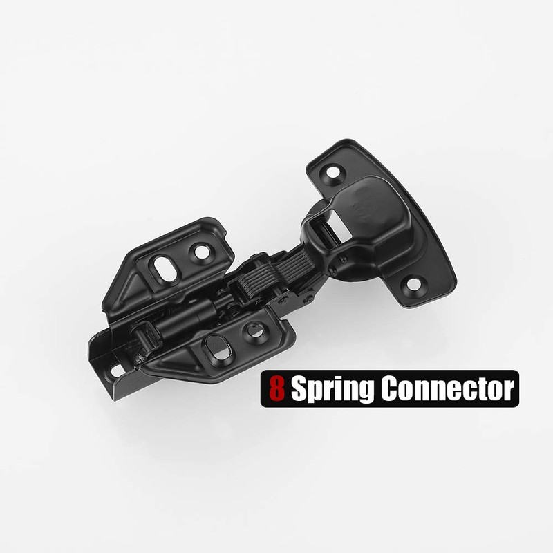 JQK Cabinet Hinges Black, 100 Degree Soft Closing Full Overlay
