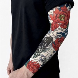 주나스 타투 문신 팔토시 이레즈미 Junus Tattoo Arm Sleeves Irezumi, 잉어 × 원사이즈 × 1세트