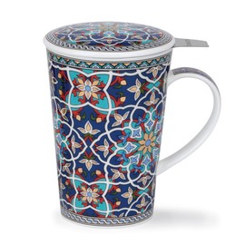 Dunoon Shetland Fine Bone China Tea Strainer Set 0.44 Litre Sheikh Tisanerie with Gold Detail