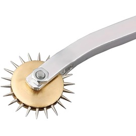 MAGIKON 2pcs Wheel Leather Sewing Stitch Spacing Paper Craft Tool Roulette 4mm