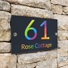 Badgemaster Modern Anthracite House Number Sign Plaque Stainless Steel Standoffs