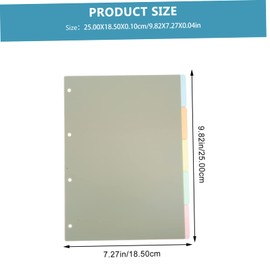 Gadpiparty 10pcs Index Page Dividers Transparent Binder Tabs for Notebook Organization Paper Dividers for Binders for Cataloging and Sorting