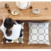 Gold Cushion Cover Cotton Print Made in Japan (55x59, Wave