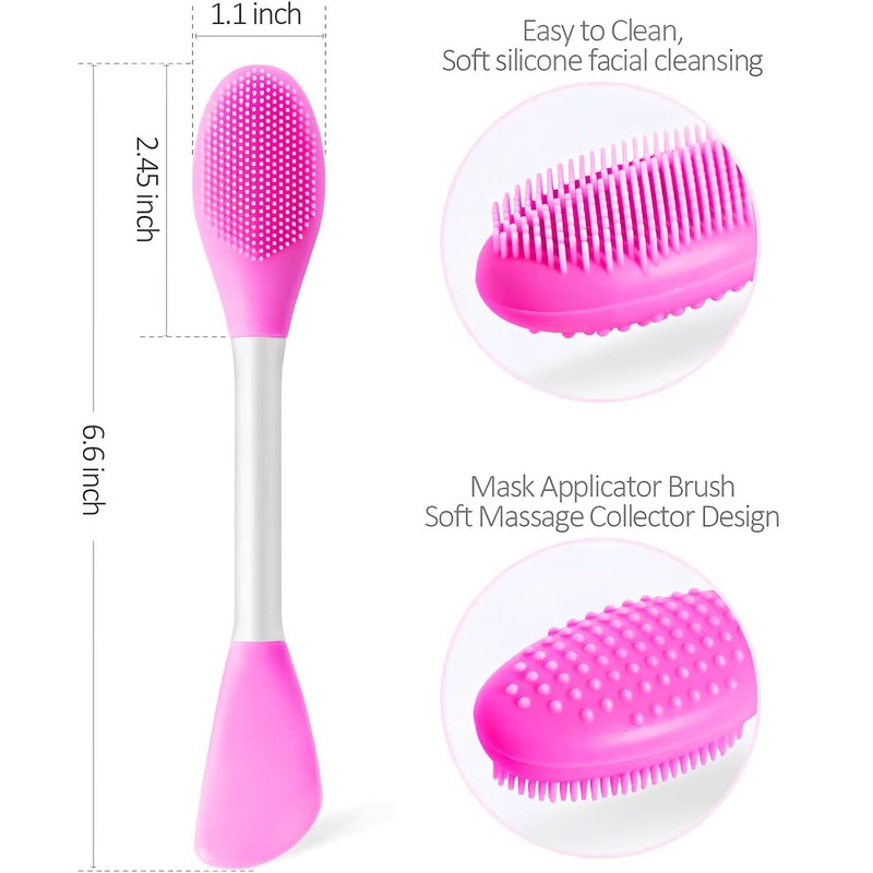 Face Scrubber,2 PCS Silicone Face Brush,Facial Cleansing Brush for Exfoliating,DIY
