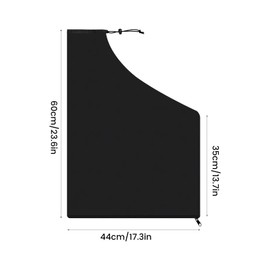 Leaf Vacuum Collection Bag Leaf Blower Bag Leaf Blower Bag Electric Universal Replacement Collection Bag Leaf Vacuum Bag with Zip for Garden Lawn, Black