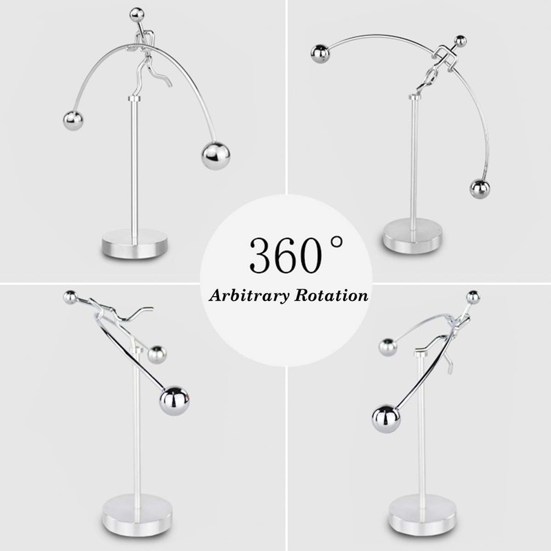 ThinkTop Weightlifter Kinetic Art Balance Steel Balance Physics Eduecational Decoration