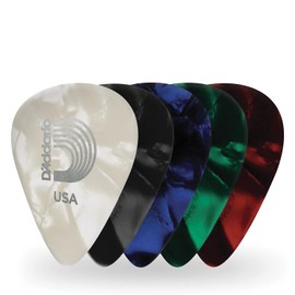 D'Addario Accessories Paquete de Plumillas para Guitarra 10 pack Pearl Celluloid Heavy 1CAP6-10